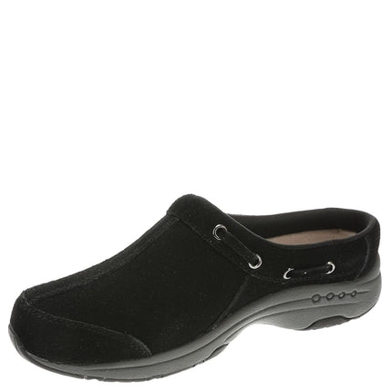 Easy Spirit Travelport Women's Slip On, 6 E US, Black-Suede