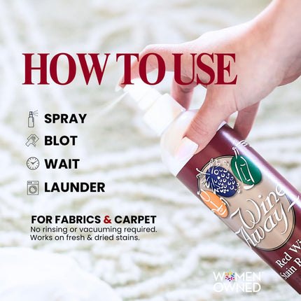 Wine Away Red Wine Stain Remover All Purpose Cleaner 12 Oz. Bottle Set of 2