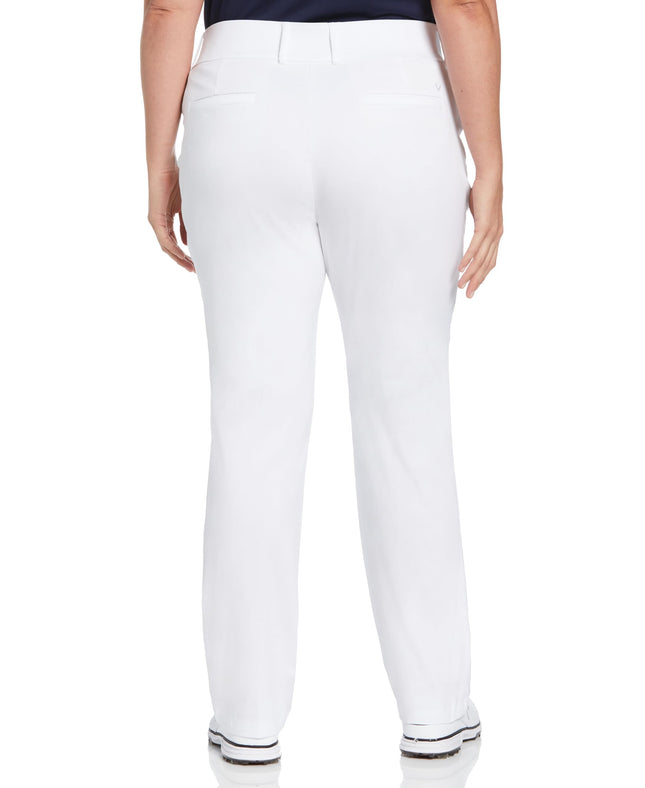 Vestido de golf sin mangas con volantes para mujer Callaway con pantalón corto interior, espalda deportiva, tecnología Truesculpt, tejido elástico, blanco brillante, XX-L Plus