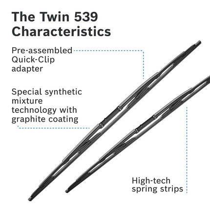 Bosch SP26/22B Wiper Blades, Pair, 3397001539