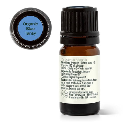 Plant Therapy Blue Tansy Organic Essential Oil 5 mL (1/6 oz) 100% Pure, Undiluted, Therapeutic Grade