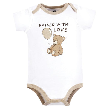 Lot de 3 bodys en coton Hudson Baby pour bébé unisexe, motif ourson rêveur, 12-18 mois