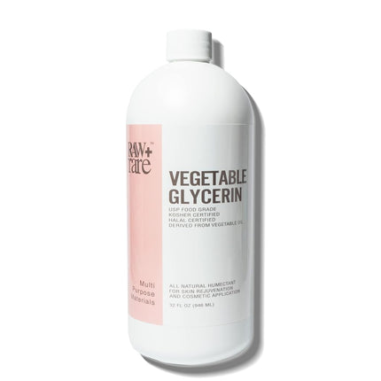 Glicerina Vegetal Glicerina 946 ml, Pura Natural Grado Alimenticio USP Grado Cosmético, Para Piel, Cabello, Manualidades, Aceite Base para Jabón - Kosher, Halal y Farmacéutico por Raw Plus Rare