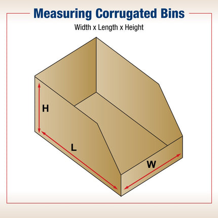 Aviditi Corrugated Cardboard Storage Bins, 4"x 24"x 4 1/2", Kraft, Pack of 50, For Warehouse, Garage and Home Organization