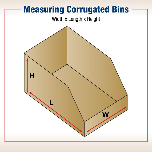 Aviditi Corrugated Cardboard Storage Bins, 4"x 24"x 4 1/2", Kraft, Pack of 50, For Warehouse, Garage and Home Organization