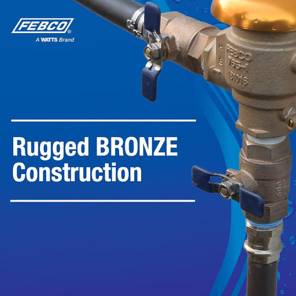 Febco T765EBV Backflow Preventer with Quarter Turn Shutoff with Smart Enabled Ready, 1 Inch