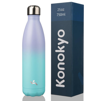Konokyo Insulated Water Bottles,25oz Double Wall S