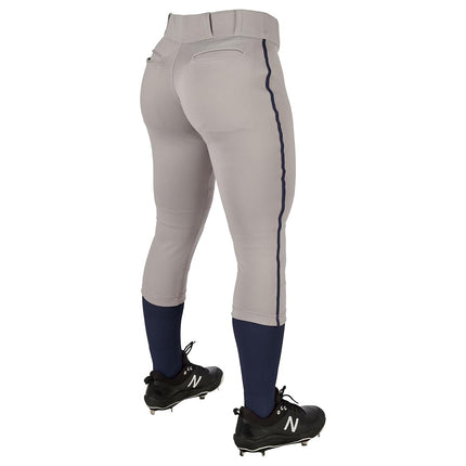 Pantalon de softball Champro Tournament coupe basse pour femme avec passepoil latéral