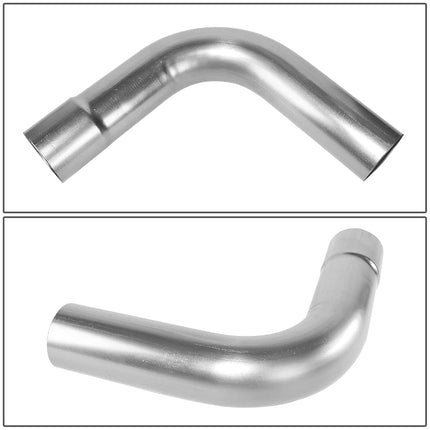 DNA MOTORING ZTL-PP-25-90-RAW 90 Degree Bend Tube DIY Custom Mandrel Exhaust Tubing, 2.5" OD, Mild Steel,Universal Fit