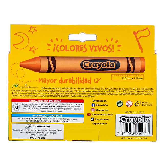 CRAYOLA Crayon Extra Jumbo So Big, 12 Pack