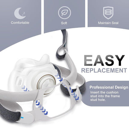 2 Packs Reliable Silicone Cushion for AirFit F40 Full Face Replacement Cushion (M)