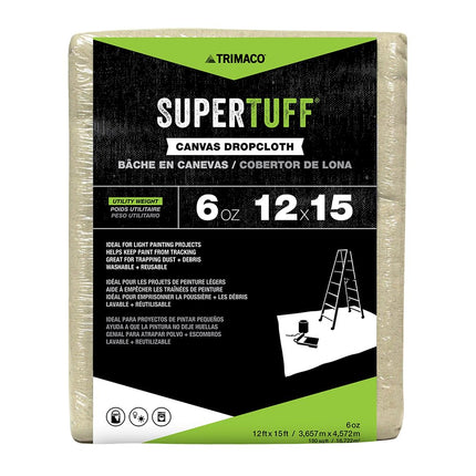Trimaco 56703 Super Tuff Drop Cloth, 0.03 in T, W 