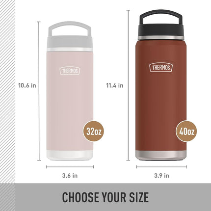 THERMOS, ICON Series, Stainless Steel Water Bottle w/Screw Top, Saddle, 1.2 L