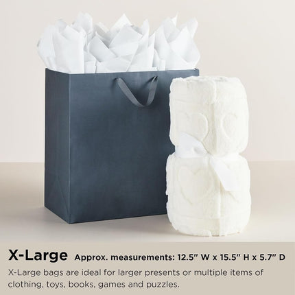 Hallmark Extra Large 15" Gift Bag with Tissue Paper (Pinky Dots and Bow) for Birthdays, Easter, Baby Showers, Bridal Showers, All Occasions