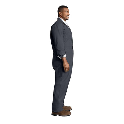 Red Kap Men's Twill Action Back Coverall with Chest Pockets Work Utility, Charcoal, 38