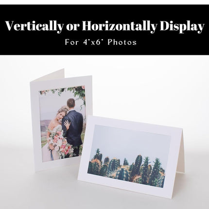 Litpoetic 200 Count Photo Frame Cards with Envelopes 4x6 Paper Picture Frame Notecards Photo Card Holder for Back to School Teacher Appreciation Halloween Wedding Birthday Classroom DIY - White