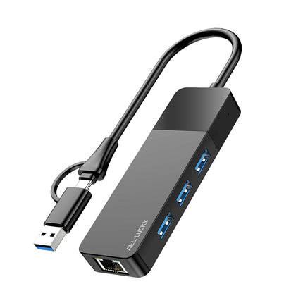ALL-LUCKY USB to Ethernet Adapter, 4 in 1 USB C to