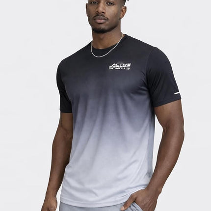 5 Pack Men’s Active Quick Dry Crew Neck T Shirts | Athletic Running Gym Workout Short Sleeve Tee Tops Bulk, Blacks, XXL