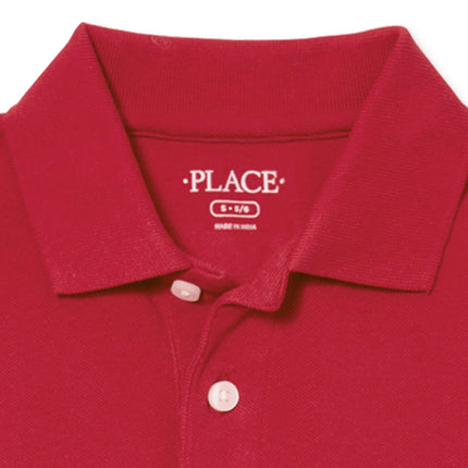 The Children's Place Boys Uniform Pique Polo 5-Pack, CLASSICRED, Classicred, 10-12 Years
