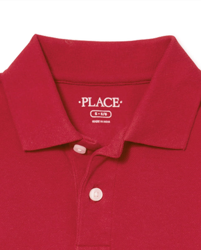 The Children's Place Boys Uniform Pique Polo 5-Pack, CLASSICRED, Classicred, 10-12 Years