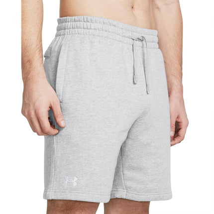 Under Armour UA Rival Fleece Shorts - Mod Gray Light Heather / / White - SM