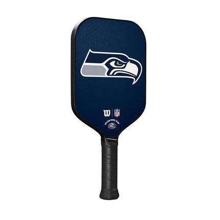 Wilson NFL Collection Fierce Team Pickleball Paddle - Grip Size 2-4 1/4", Seattle Seahawks