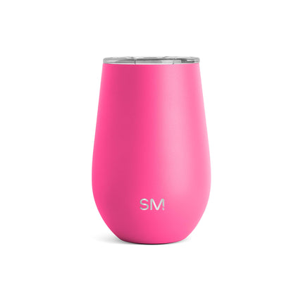 Simple Modern Wine Tumbler with Lid | Cute Stemles