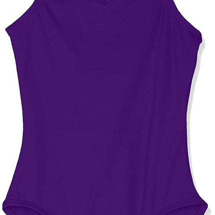 Maillot básico de tirantes finos para niña de Capezio con tirantes ajustables, morado, intermedio