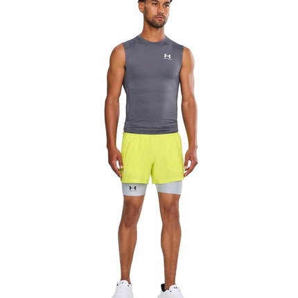 Under Armour Men's Armour HeatGear Compression Shorts, 011 Gray, M
