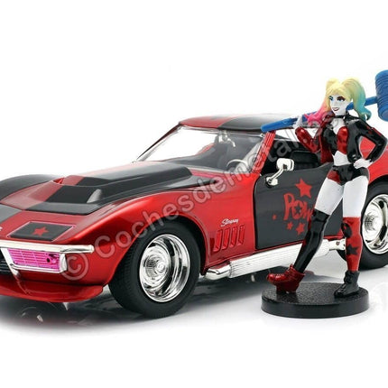 Jada 1:24 1969 Corvette with Harley Quinn Figure