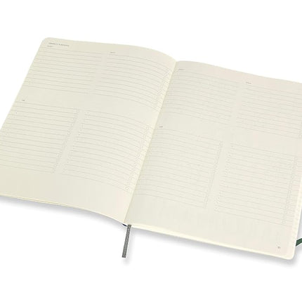 Moleskine - Pro Notebook, Professional Notebook Ideal for Office & Work - Soft Cover and Elastic Closure - Size Extra Large 19 x 25 - Colour Forest Green, 192 Pages