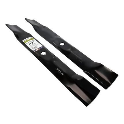 MaxPower 561821B 2 Heavy Duty Blades for 42 in. Cut John Deere Mowers Replaces OEM #'s AM137327, AM141032, AM141034, M154061, M154062