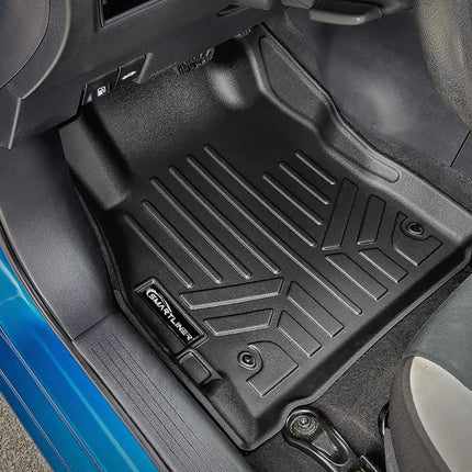 SMARTLINER Custom Fit All Weather 2 Row Floor Mats & Cargo Liner Set Black Compatible with 2020-2023 Nissan Versa (Only Fits Automatic Transmission)