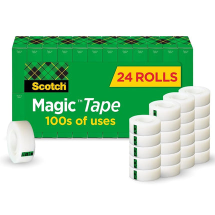 Scotch Magic Tape, 3/4 x 1000 Inches, Boxed, 24 Rolls (810K24)