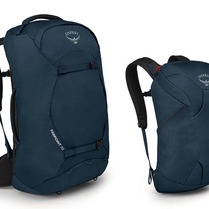 Osprey Farpoint Men's Travel Pack, 70L, Muted Space Blue, O/S