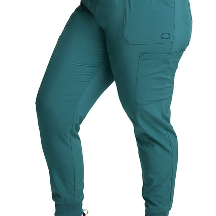 Dickies EDS Essentials Jogger Scrubs for Women, Drawstring Scrub Pants Plus Size DK065P, 2XL Petite, Hunter Green