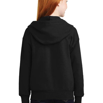 Hanes Boys' Eco Smart Zip Hoodie, Black, Large