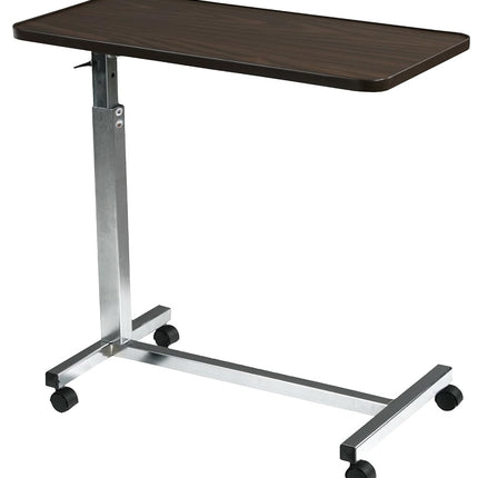 Drive Medical Non Tilt Top Overbed Table, Chrome