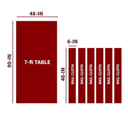Championship Saturn II Billiards Cloth Pool Table Felt, Burgundy, 7-Feet