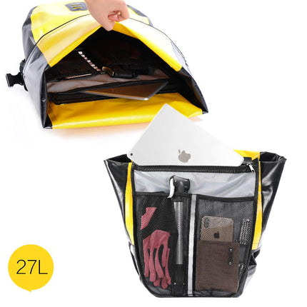 Rhinowalk Bike Bag Waterproof Bike Pannier Bag 27L,(for Bicycle Cargo Rack Saddle Bag Shoulder Bag Laptop Pannier Rack Bicycle Bag Professional Cycling Accessories)-Green
