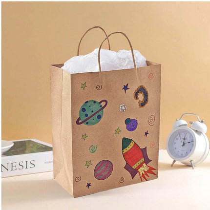 Fun Express Craft Gift Bags ~ Brown Paper 1 dozen - 10" x 5" x 13"