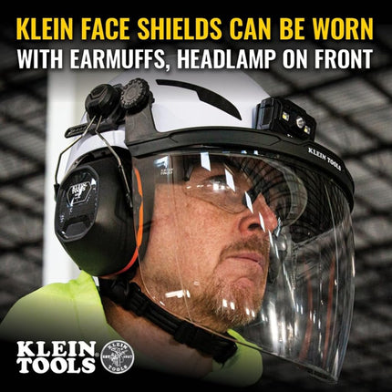 Klein Tools 60477 Tinted Replacement Face Shield Lens, Lightweight, Anti-Fog, for Klein Cap Style Hard Hat Shields Cat. Nos. 60472 and 60473
