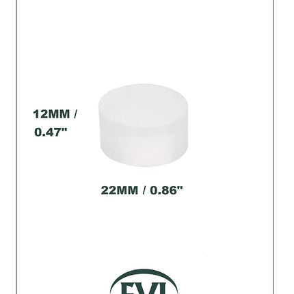 Replacement for Adhesive Door Stopper for Wall Mounting, Pack of 5 Units, Compatible with Various Models I-198/28 y I-254/35, Original Replacement Part, Natural Silicone Rubber, White EVI Herrajes