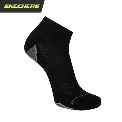 Skechers Men's 6 Pack Quarter Crew Socks, Black, 10-13