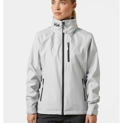 Helly Hansen Women's W Crew Hooded Jacket 2.0, Grey Fog, L