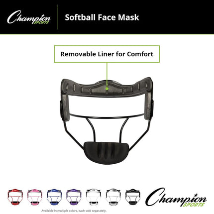Champion Sports FMYBL Softball Fielder's Face Mask, Blue
