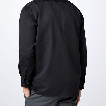 Dickies Men's Work Regular Regular Fit Long Sleeve Casual Shirt, Black, X-Large