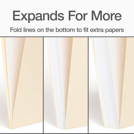 Oxford File Folders, 36 Pack, Letter Size (8.5" x 11"), 3 Tabs, Durable Manila Paper, for School, Office & Home Document Organization