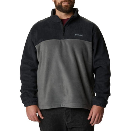 Columbia Men's Steens Mountain Half Zip Fleece Jacket, Black, 3X Tall