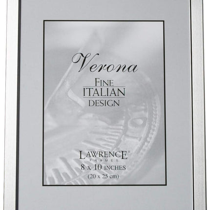 Lawrence Frames Brushed Metal Picture Frame, 8x10,Silver (Packaging may vary)